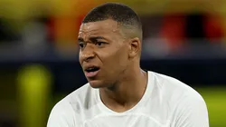Kylian Mbappe of Paris Saint-Germain reacts during the UEFA Champions League semi-final first leg match between Borussia Dortmund and Paris Saint-Germain at Signal Iduna Park on May 01, 2024 in Dortmund, Germany.