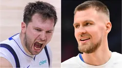 Luka Doncic (left) and Kristaps Porzingis (right).