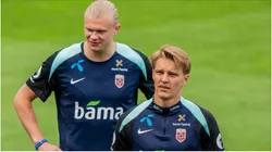 Erling Haaland and Martin Odegaard of Norway