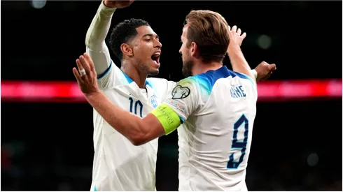 Jude Bellingham and Harry Kane of England