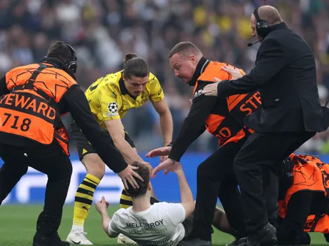 Video: Pitch invader in UCL final making Ronaldo celebration stopped by Dortmund star
