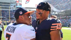 Russell Wilson and Justin Fields, quarterbacks of the Steelers