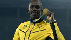 Gold medalist, Usain Bolt of Jamaica, poses on the podium during the medal ceremony for the Mens 200m on Day 14 of the Rio 2016 Olympic Games at the Olympic Stadium on August 19, 2016 in Rio de Janeiro, Brazil.