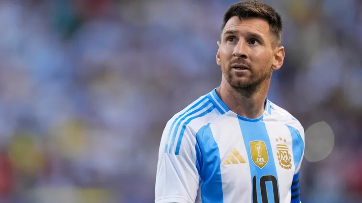 Lionel Messi #10 of Argentina looks on in the second half against Ecuador during an International Friendly match at Soldier Field on June 09, 2024 in Chicago, Illinois.