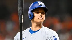 Shohei Ohtani #17 of the Los Angeles Dodgers stands in the batters box in the first inning against the Houston Astros at Minute Maid Park on July 26, 2024 in Houston, Texas.