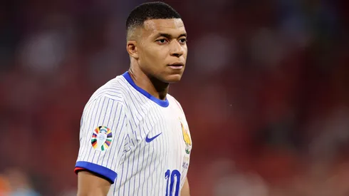 Kylian Mbappe of France looks on during the UEFA EURO 2024 Semi-Final match between Spain and France.