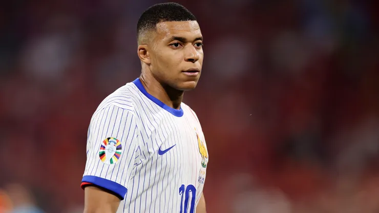 Kylian Mbappe of France looks on during the UEFA EURO 2024 Semi-Final match between Spain and France.
