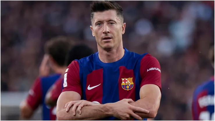 Robert Lewandowski of FC Barcelona