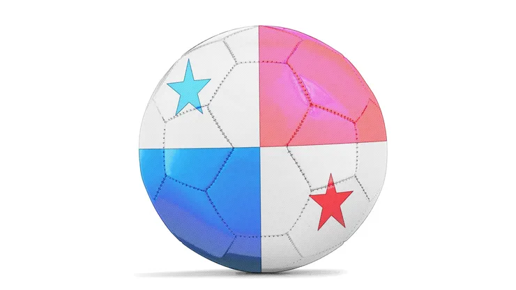 Panama flag in a soccer ball