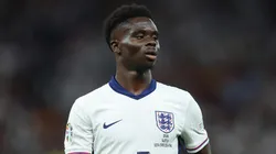 Bukayo Saka of England during the UEFA EURO 2024 final match between Spain and England at Olympiastadion