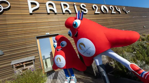The Phryges, modelled on phrygian caps, are unveiled as the mascots for the Paris 2024 Summer Olympic and Paralympic Games on November 10, 2022 in Paris, France.