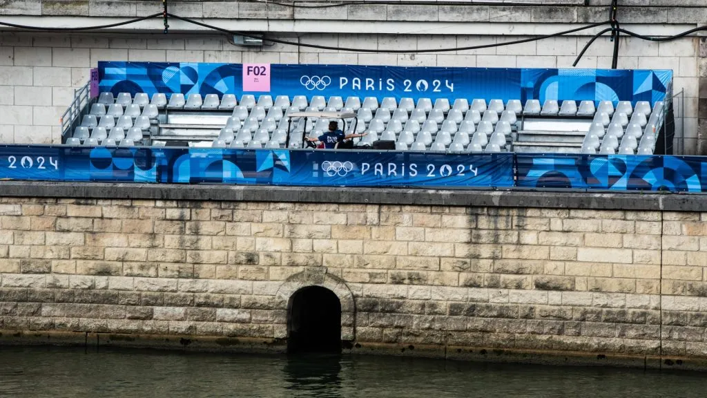 The city centre of Paris, within the no-go zone, two days before the opening ceremony of the Paris 2024 Olympic Games. IMAGO / Andrea Savorani Neri
