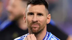 Lionel Messi of Argentina looks on after the team's victory in the CONMEBOL Copa America 2024 Final.