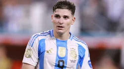 Julian Alvarez of Argentina looks on during the CONMEBOL Copa America 2024 Final match between Argentina and Colombia.