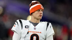 Quarterback Joe Burrow #9 of the Cincinnati Bengals looks on in the second half against the Baltimore Ravens at M&T Bank Stadium on November 16, 2023 in Baltimore, Maryland.