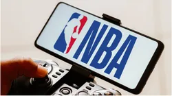 NBA logo on a phone