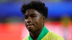 Endrick of Brazil walks out the pitch after the CONMEBOL Copa America 2024 Group D match between Brazil and Costa Rica