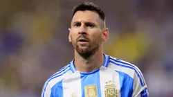 Lionel Messi of Argentina gestures during the Copa America 2024 Final match.