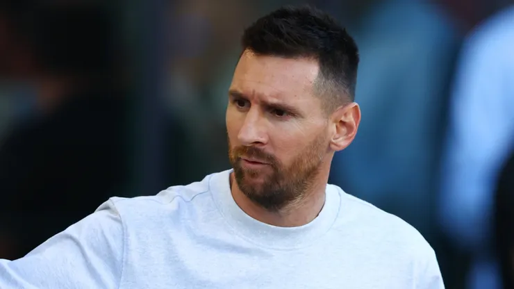 Lionel Messi #10 of Inter Miami looks on prior to a game against Toronto FC at Chase Stadium on July 17, 2024 in Fort Lauderdale, Florida.
