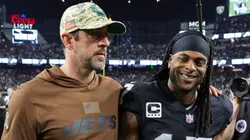 Aaron Rodgers (left, Jets) with Davante Adams (right, Raiders) - NFL 2023