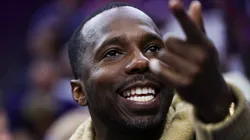 Agent Rich Paul looks on during the third quarter of a game between the Milwaukee Bucks and Philadelphia 76ers at Wells Fargo Center