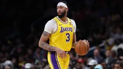 Anthony Davis #3 of the Los Angeles Lakers in action against the Washington Wizards at Capital One Arena