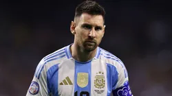 Lionel Messi of Argentina looks on during the CONMEBOL Copa America 2024 quarter-final match between Argentina and Ecuador