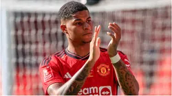 Marcus Rashford in a game with Manchester United