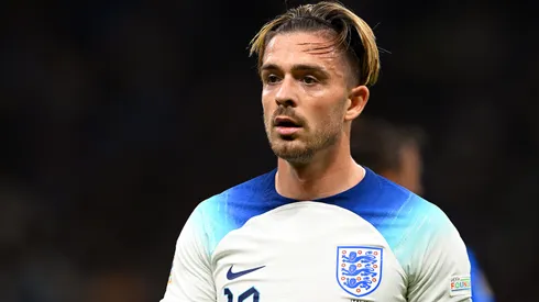 Jack Grealish of England looks on during the UEFA Nations League League A Group 3 match between Italy and England at San Siro on September 23, 2022 in Milan, Italy.