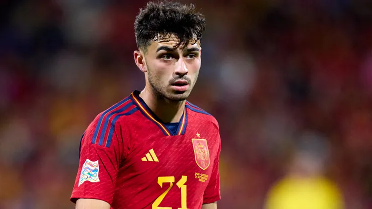 Pedri of Spain looks on during the UEFA Nations League League A Group 2 match between Spain and Switzerland