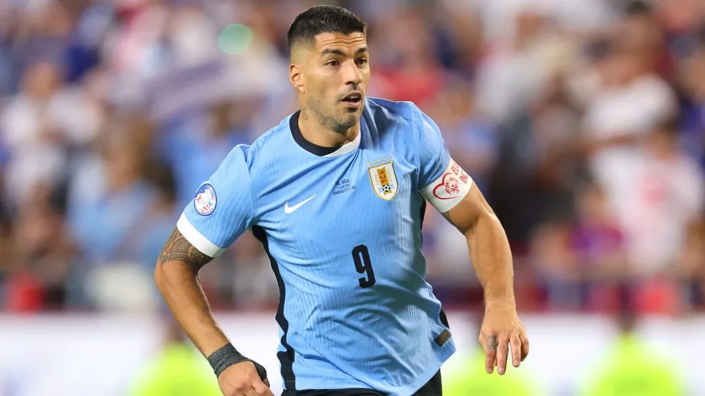 Luis Suarez of Uruguay in action during the CONMEBOL Copa America 2024 Group C match between United States and Uruguay. Photo by Michael Reaves/Getty Images