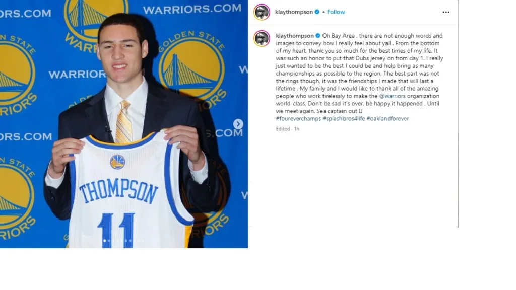 Via Klay Thompson’s instagram