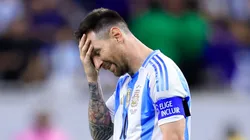 Lionel Messi of Argentina after missing his penalty vs. Ecuador