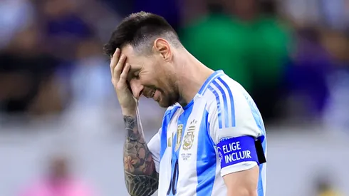 Lionel Messi of Argentina after missing his penalty vs. Ecuador