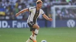 Leon Goretzka of Germany controls the ball during the international friendly between Germany and Ukraine