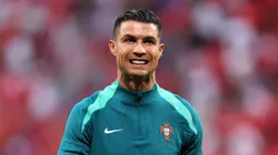 Cristiano Ronaldo of Portugal looks on as he warms up prior to the UEFA EURO 2024 group stage match between Portugal and Czechia at Football Stadium Leipzig on June 18, 2024 in Leipzig, Germany.