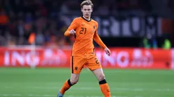 Frenkie de Jong of Netherlands in action during the international friendly match between Netherlands and Denmark