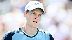 Jannik Sinner of Italy looks on against Alejandro Tabilo of Chile
