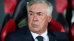 Head coach Carlo Ancelotti of Real Madrid looks on during the La Liga match between RCD Mallorca and Real Madrid CF at Estadi de Son Moix on August 18, 2024 in Mallorca, Spain.