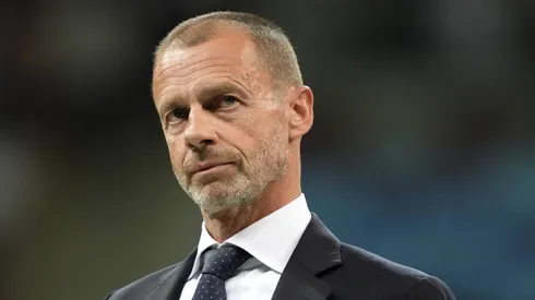 Aleksander Ceferin during the 2024 UEFA Super Cup match between Real Madrid and Atalanta