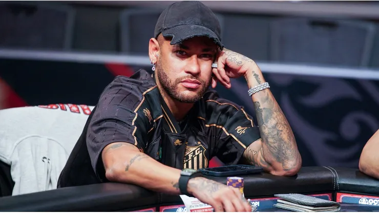 Neymar playing poker