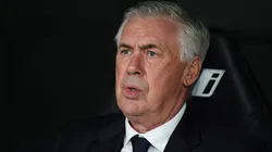 Carlo Ancelotti, Head Coach of Real Madrid, looks on prior to the La Liga match between Real Madrid CF and Real Valladolid CF at Estadio Santiago Bernabeu on August 25, 2024 in Madrid, Spain.