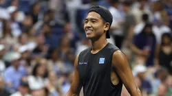 Li Tu during his first 2024 US Open match against Carlos Alcaraz