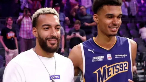 Gobert (left )with Wembanyama