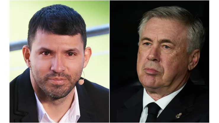 Sergio Aguero and Carlo Ancelotti