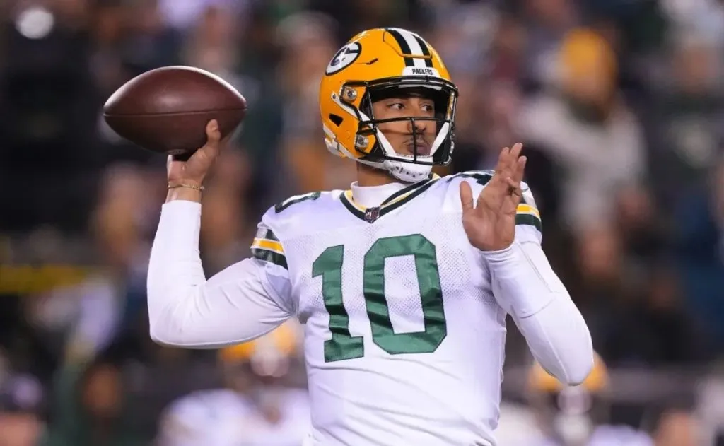 Jordan Love quarterback of the Green Bay Packers (Mitchell Leff/Getty Images)