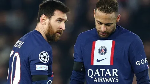 Lionel Messi and Neymar of PSG