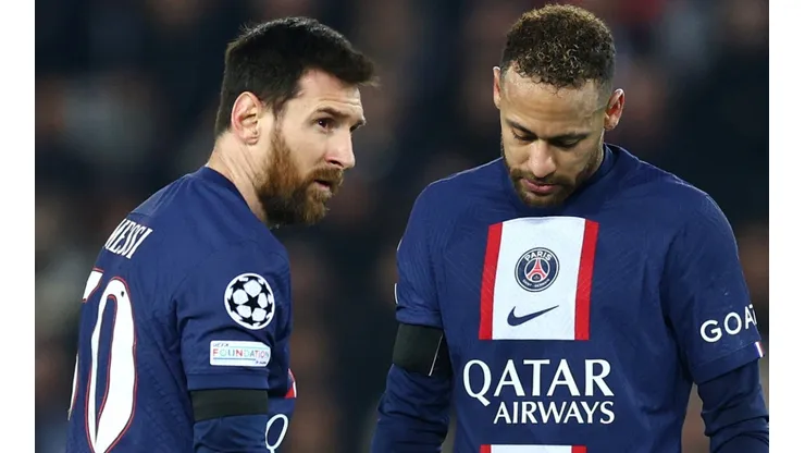 Lionel Messi and Neymar of PSG