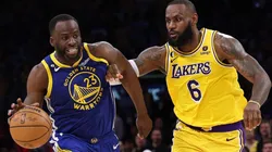 Draymond Green (left) and LeBron James.