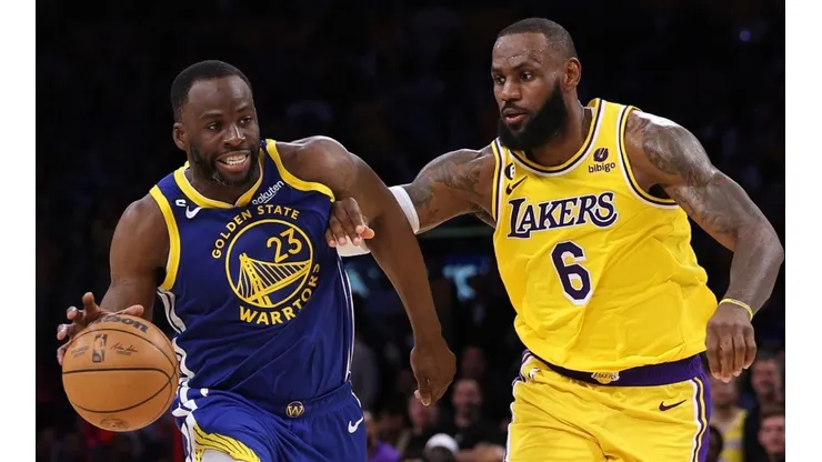 Draymond Green (left) and LeBron James.